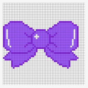 Big Cute Purple Perler Bow Perler Bead Pattern / Bead