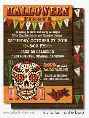 Day Of The Dead Halloween Party Invitations - Halloween
