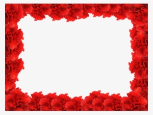 Red Grunge Border Png Download - Flower Photo Frame Png