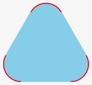 A Convex Set In Light Blue, And Its Extreme Points - Triangle With Rounded Corners Called