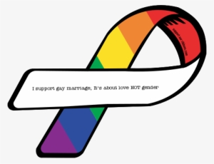 Rainbow Ribbon Gay Pride
