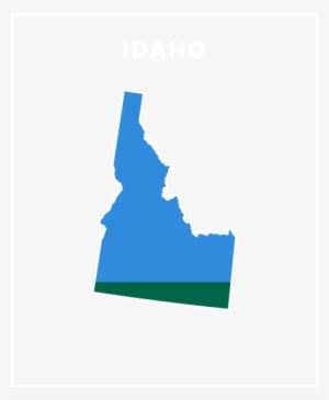 Wave 100 States Idaho - Idaho State Shape Outline 17" Laptop Sleeve
