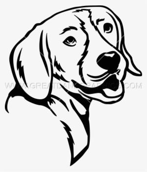 Beagle Clipart Black And White - Beagle Line Art