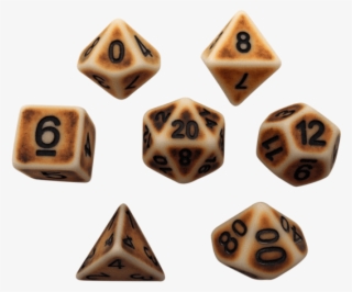 artificer's bones- plastic set of 7 polyhedral rpg - triangle