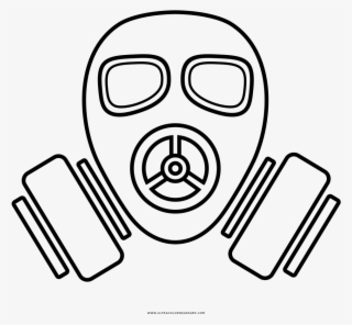 Gas Mask Coloring Page - Safety Face Mask Drawing