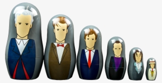 Seventh-twelfth Doctor Nesting Doll Set - Doctor Who Russian Dolls