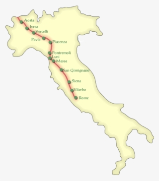 Map Of The Via Francigena In Italy - Italo Boot Mix 7