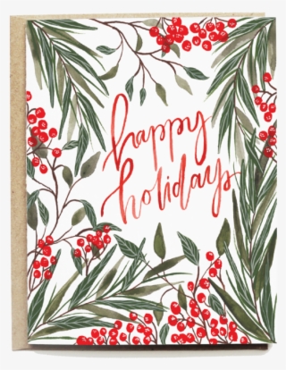 Red Berries Holiday Card - Christmas Card