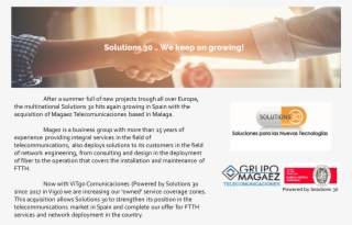 En Solutions 30 Seguimos Creciendo Con La Compra De - Online Advertising