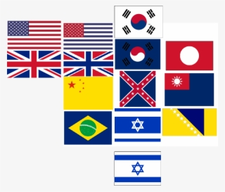 Taiwan , Bosnia And Herzegovina, Us, Brazil, Israel, - Major Flags Of The World