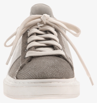 Normcore Women's Sneaker In Grey Silver Front View - Skate Shoe