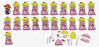 Free Png Princess Peach Paper Mario Png Image With - Paper Peach Sprite Sheet
