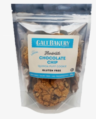 quinoa puff cookie galtbakery - chocolate chip cookie