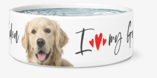 Load Image Into Gallery Viewer, Large Dog Bowl, I Love - Golden Retriever