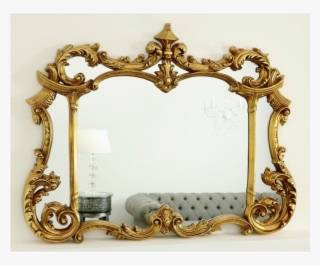 An Overall View Of This Highly Decorative Mirror In - Antique