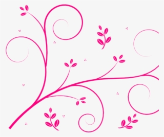 Swirls Clipart Pink - Png Flower Vines