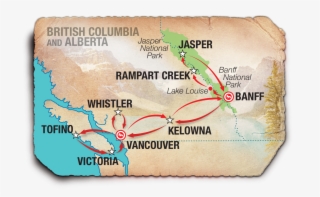 This Map Shows All Routes We Travel In Western Canada - Tour Rocky Mountain Canada Map