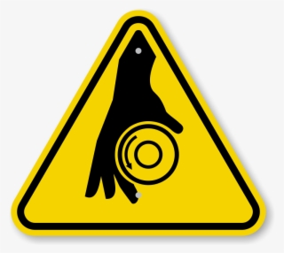 Iso Rotating Shaft Warning Sign Symbol - Rotating Warning Symbol