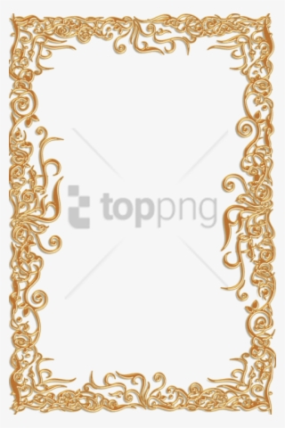 Free Png Gold Wedding Borders Png Png Image With Transparent - Vintage Gold Frame Transparent