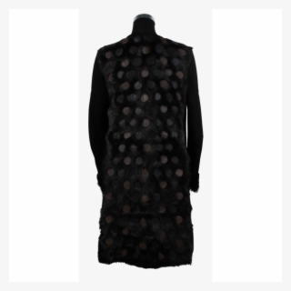 Emporio Armani Black Fur Coat - Polka Dot