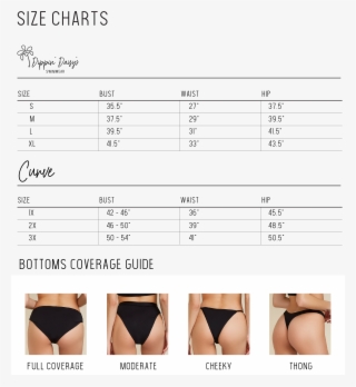 Swimwear Size Chart - Panties