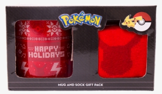 Christmas Pikachu Socks & Pokeball Mug Gift Set - Pokemon
