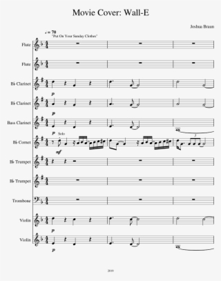 Wall-e Sheet Music For Flute, Clarinet, Violin, Trumpet - We The Kings Check Yes Juliet Sheet Music