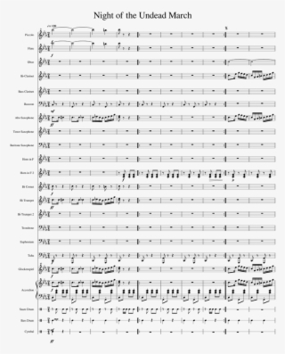 Night Of The Undead March Sheet Music For Flute, Clarinet, - Document