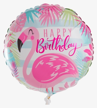 Birthday Pink Flamingo 18" Balloon
