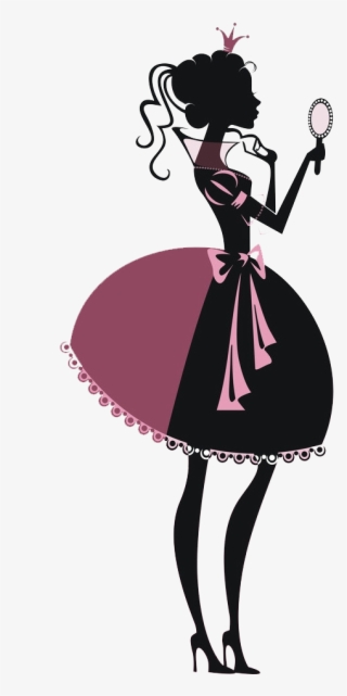 Princess Silhouette Poster Illustration Girl Transprent - Girl Makeup Silhouette Transparent