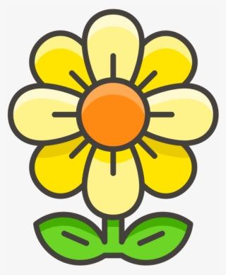Blossom Emoji Icon - Smiley Daisy