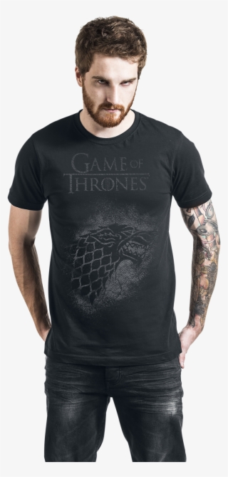 Official Black Game Of Thrones House Stark Sigil T - Half Life Tricko