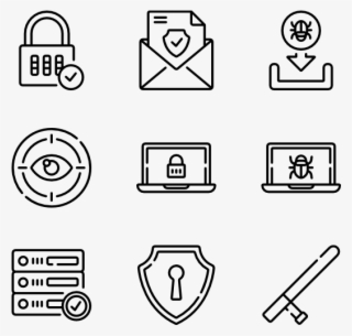 protection & security - social media logo drawings