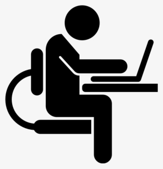 Please Remember There Is No Sleeping In The Libraries - Working On Computer Icon Png