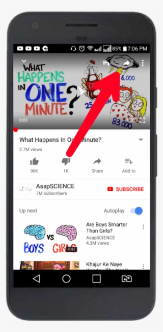 1-open Youtube App Or Desktop Site And Choose Your - Iphone