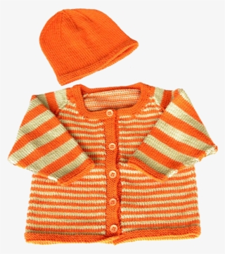 Beanie And Button Up Jersey Orange - Maglie Patrizia Pepe