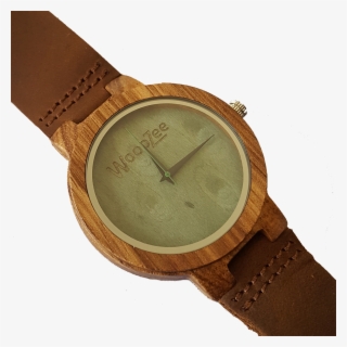 Wooden Zebrawood Watch With Leather Strap - Analog Watch
