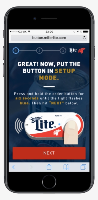 Miller Lite Beer Button - Iphone