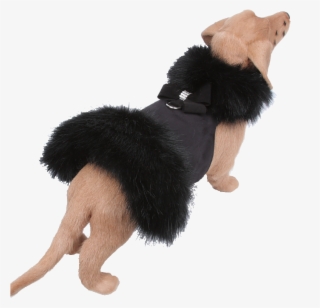 Black Fox Fur Coat With Nouveau Bow - Fur