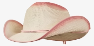 Pink And White Little Girl Cowgirl Hat With A Chin - Baseball Cap