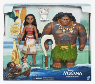 Disney Moana Adventure Collection Hasbro 2016 Factory - Moana And Maui Dolls