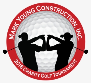 2018 Myc Golf Tournment Logo With Golf Ball Bkgnd - Poster