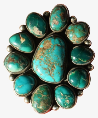 Antique Indian Jewelry Turquoise Vintage Pin Pendant - Jade