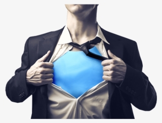 Office Worker Png - Business Man Showing Superhero Suit