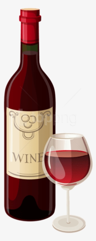 Free Png Download Wine Bottle And Glass Png Vector - Transparent Wine Bottle Clipart