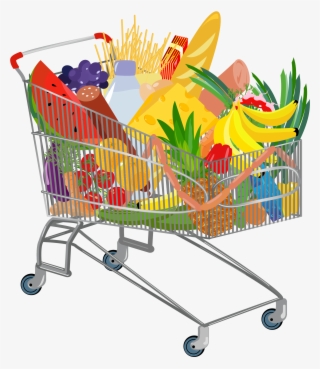Cart Supermarket Transprent Png - Grocery Shopping Cart Png