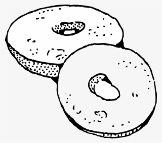 Png Freeuse Bagel Clipart Old Free On Dumielauxepices - Black And White Bagel Png