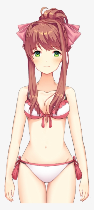 And This Is The Sprite Of Monika's Other Bikini That - Doki Doki Literature Club Swimsuit Monika