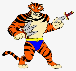 Vitaly With Knives Cartoon Clipart Png Image Download - Vitaly The Tiger