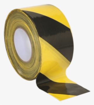 Hazard Warning Barrier Tape 80mm X 100mtr Black/yellow - Banda Semnalizare